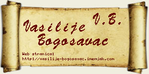 Vasilije Bogosavac vizit kartica